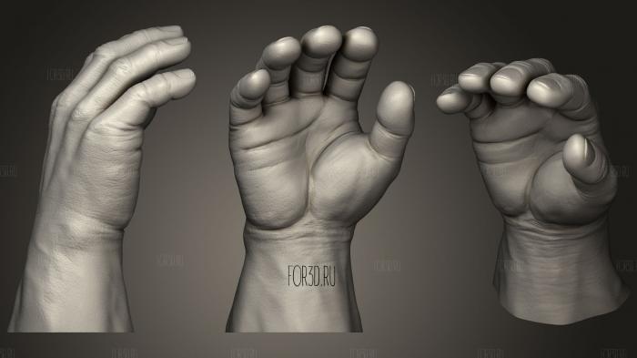 Humanoid Hand 4 stl model for CNC